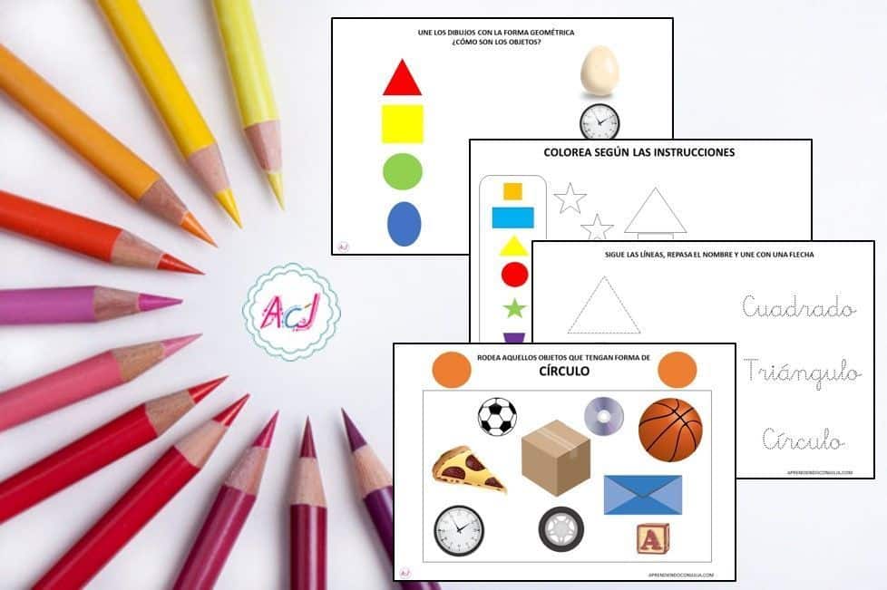 Actividades de formas geométricas para educación infantil - Aprendiendo con  Julia