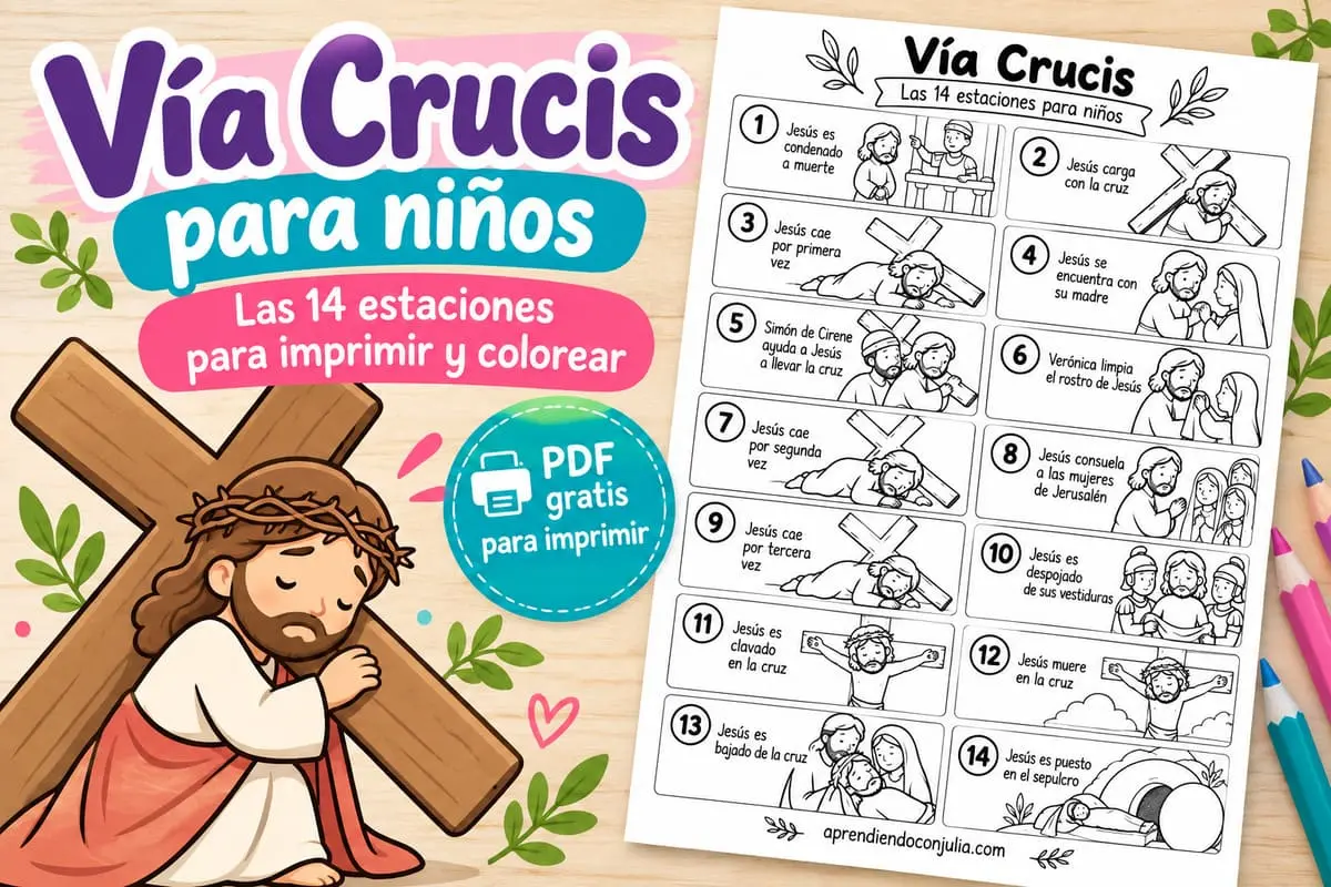 vía crucis para niños para imprimir