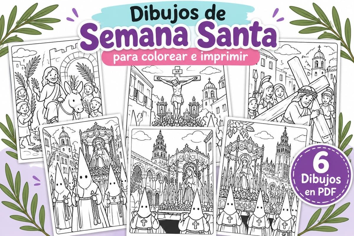dibujos de semana santa para imprimir y colorear
