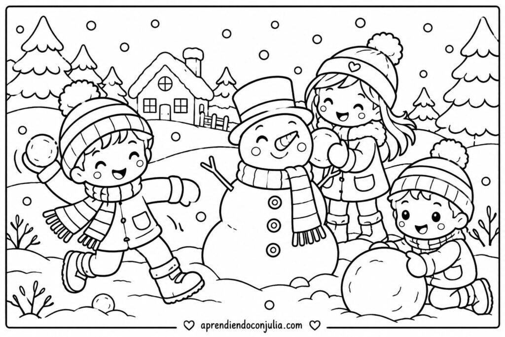 dibujos de invierno para colorear