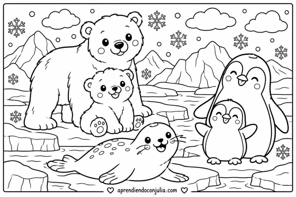 dibujos de invierno para colorear