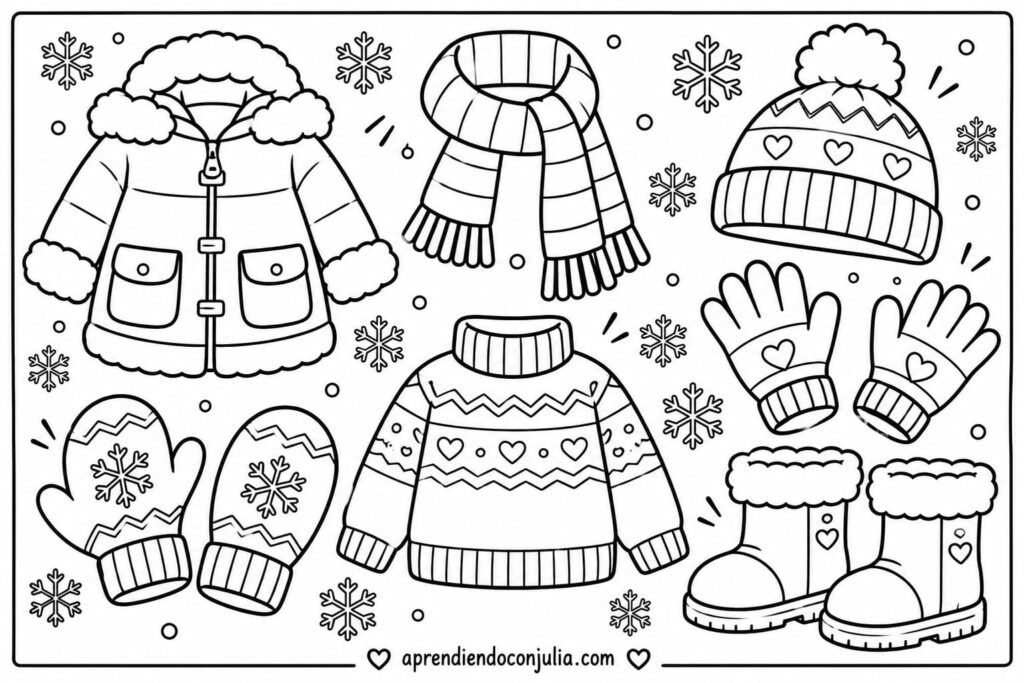 dibujos de invierno para colorear