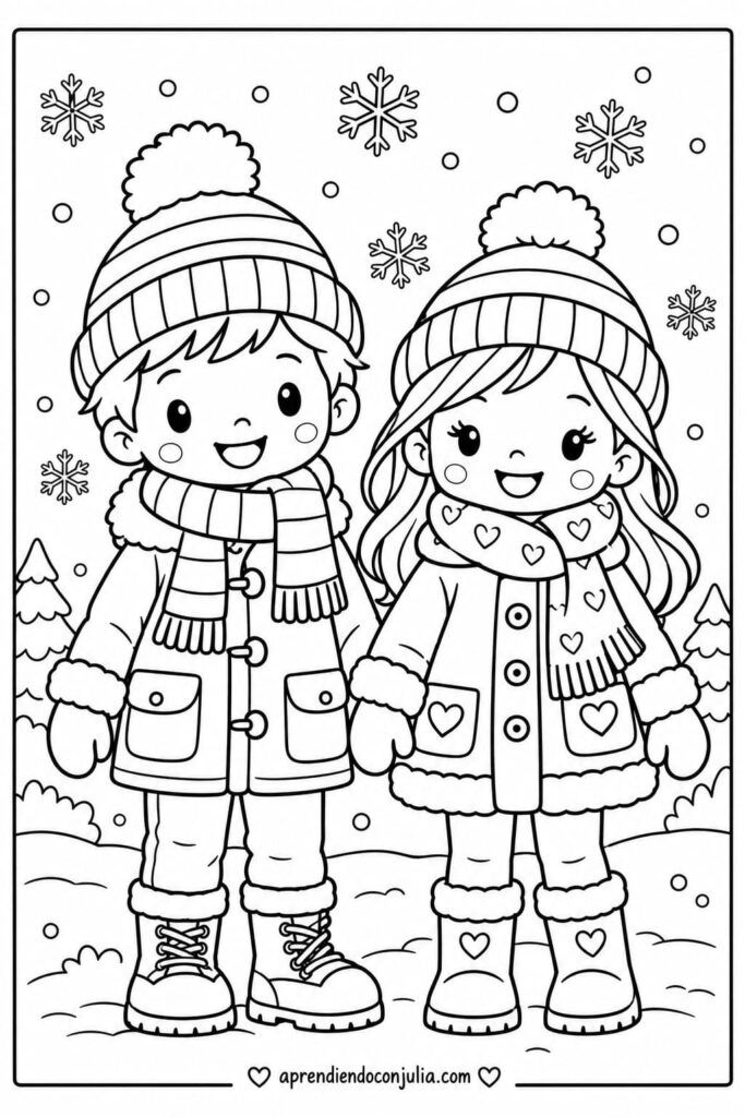 dibujos de invierno para colorear