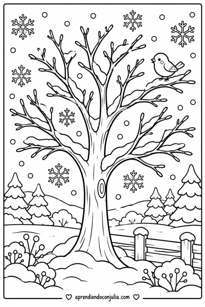 dibujos de invierno para colorear