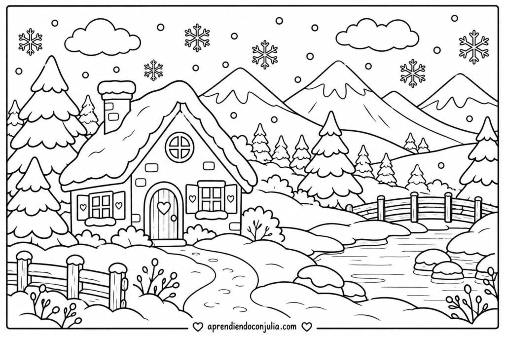 dibujos de invierno para colorear