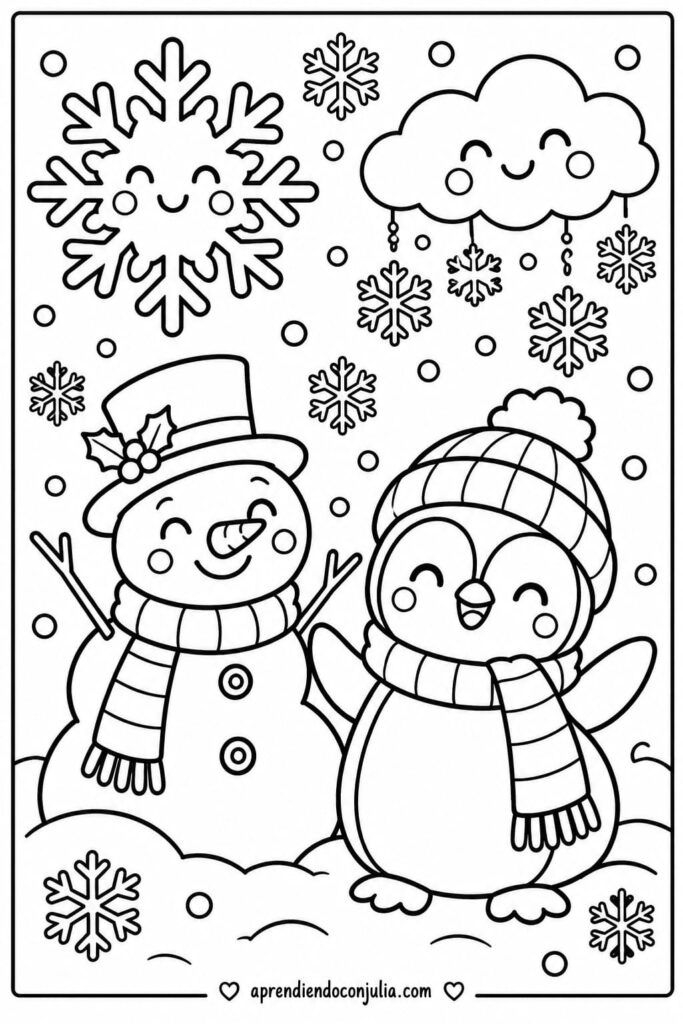 dibujos de invierno para colorear