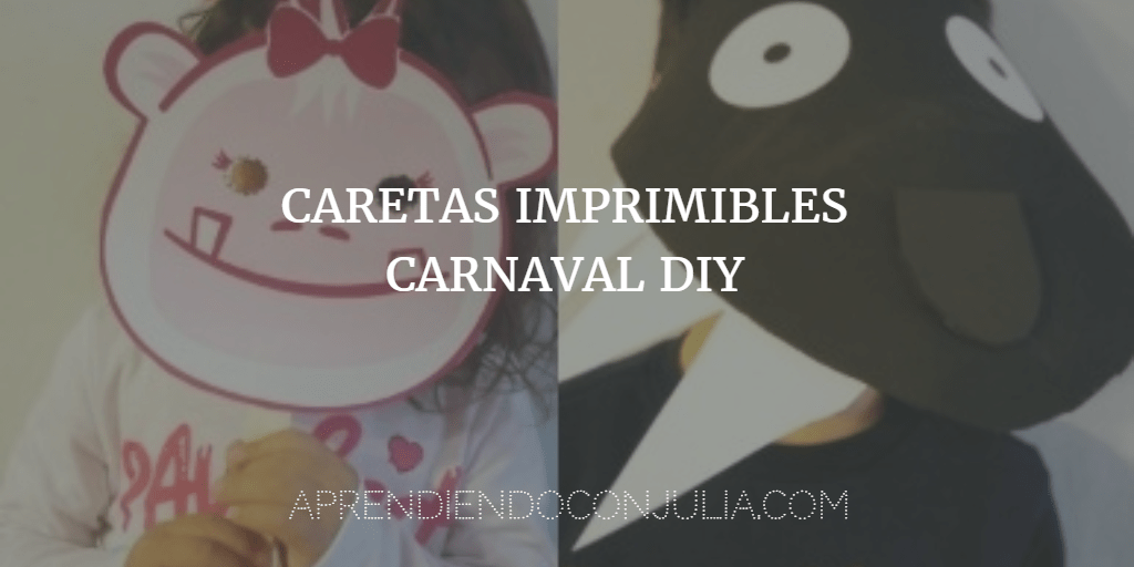 Caretas imprimibles de carnaval para niños: Monstruo y Yeti