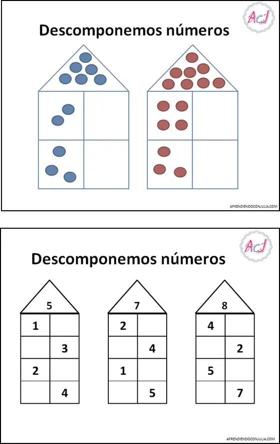 Ficha Imprimible Abn Descomposición De Números Aprendiendo Con Julia 