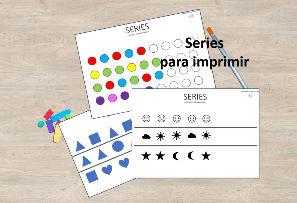 series para imprimir colores y formas