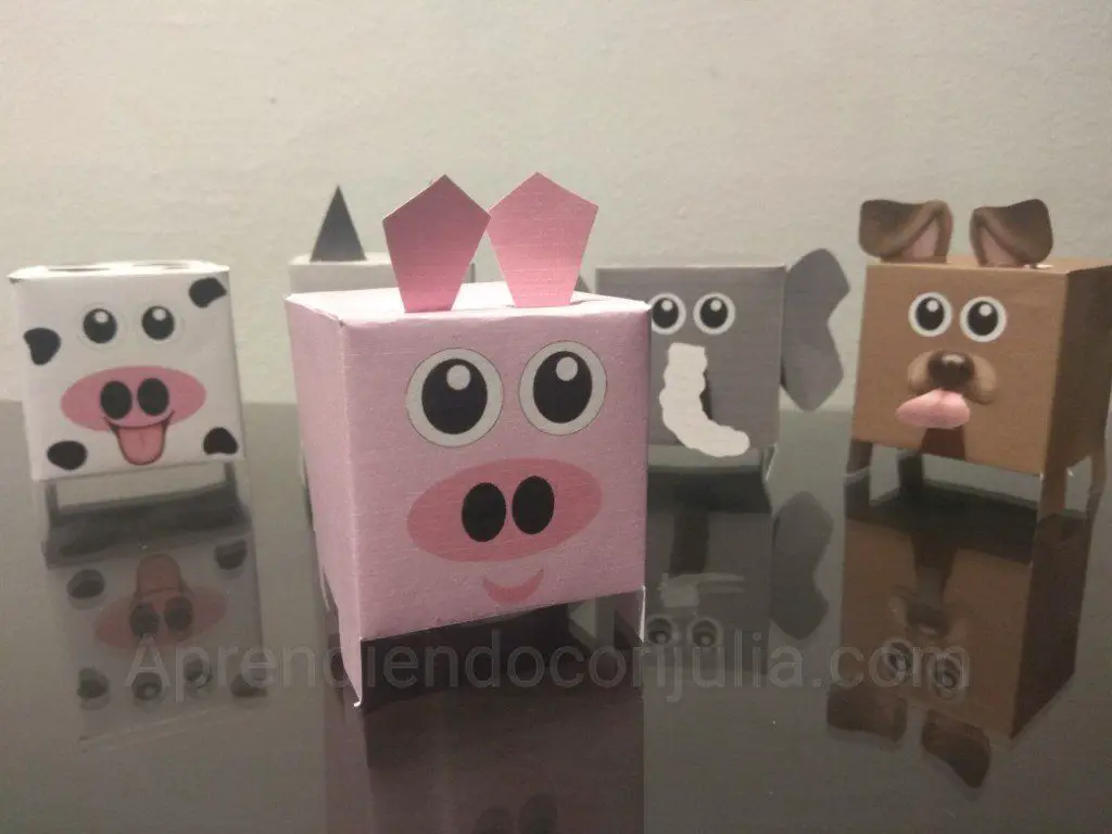 Animales Papercraft Para Imprimir Manualidad Facil Para Ninos Aprendiendo Con Julia