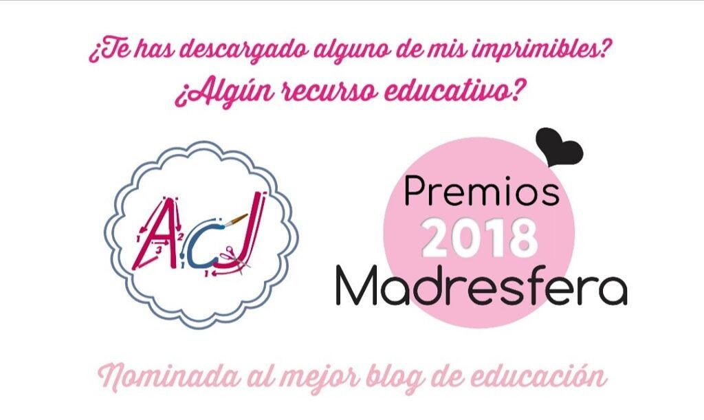 ¿Te gusta mi blog? Premios Madresfera 2018: Nominada al mejor blog de educación