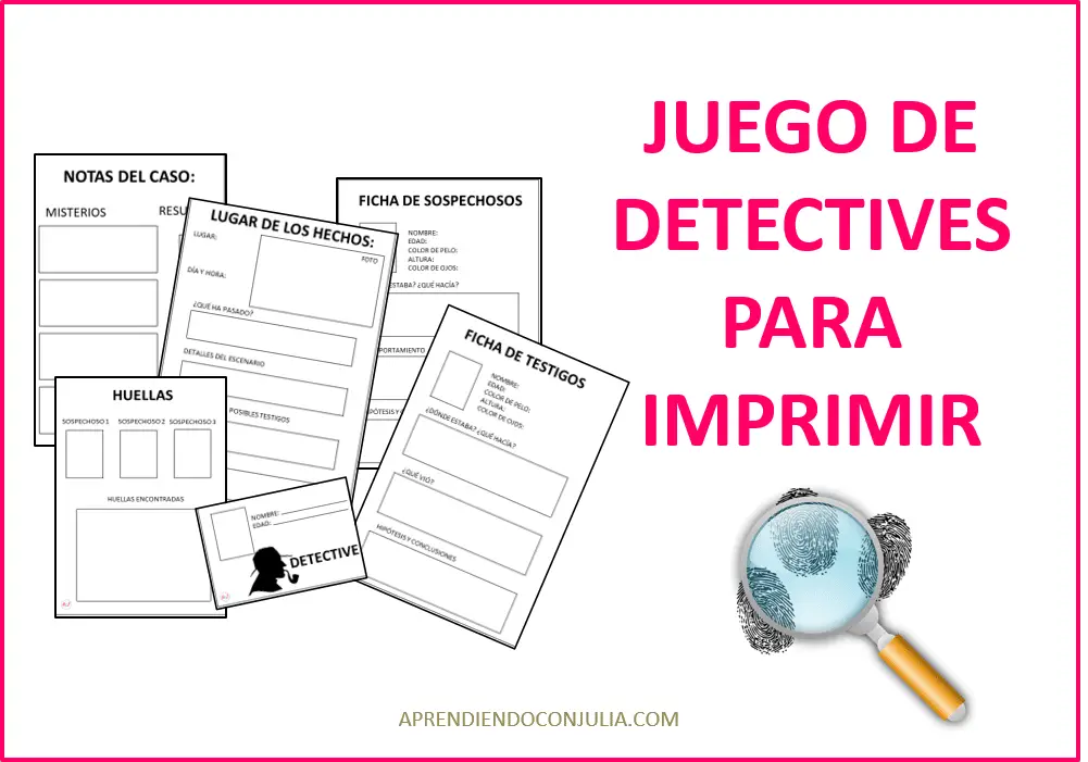 JUEGO DE DETECTIVES PARA IMPRIMIR PRIMOS SA JUGAR