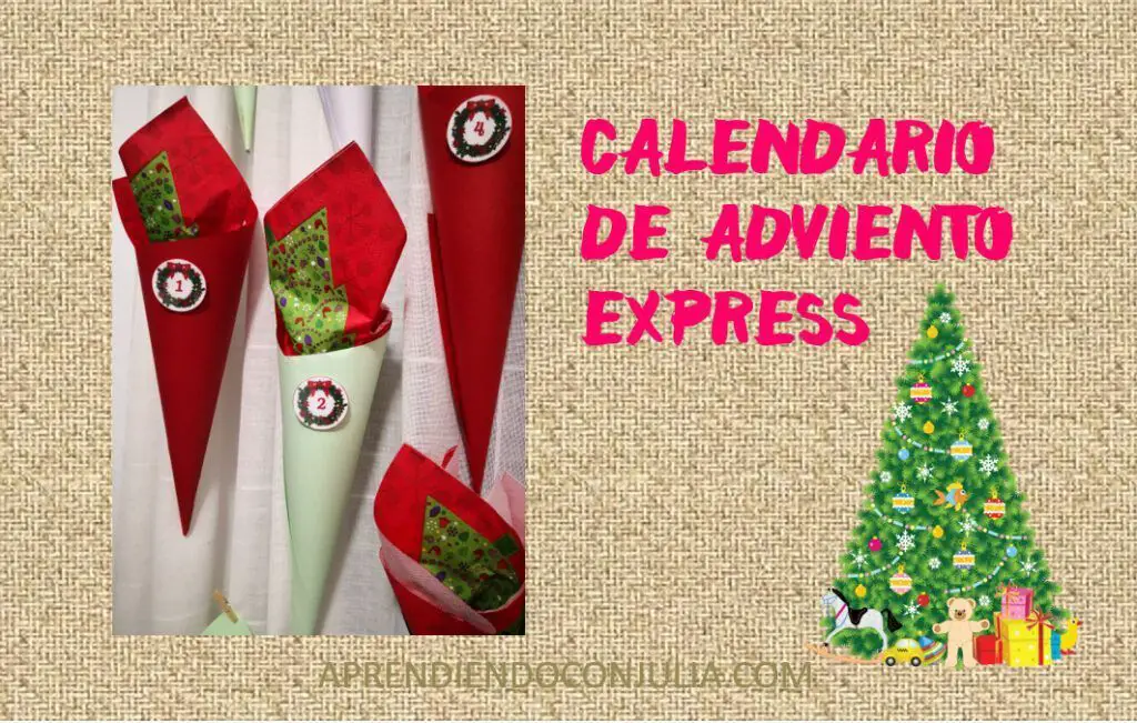 Calendario de Adviento. DIY express de Navidad