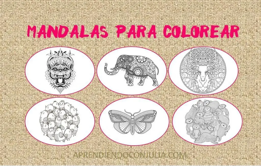 Mandalas para colorear de animales para imprimir