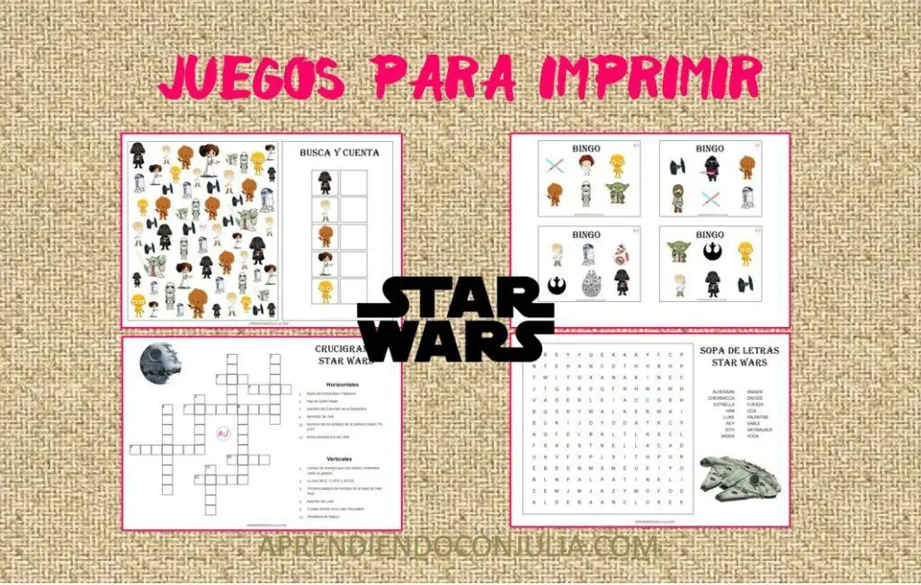 Juegos para imprimir de Star Wars para niños