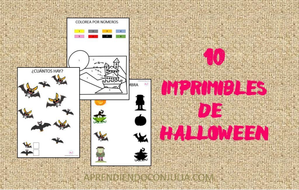 10 actividades infantiles de Halloween para imprimir.