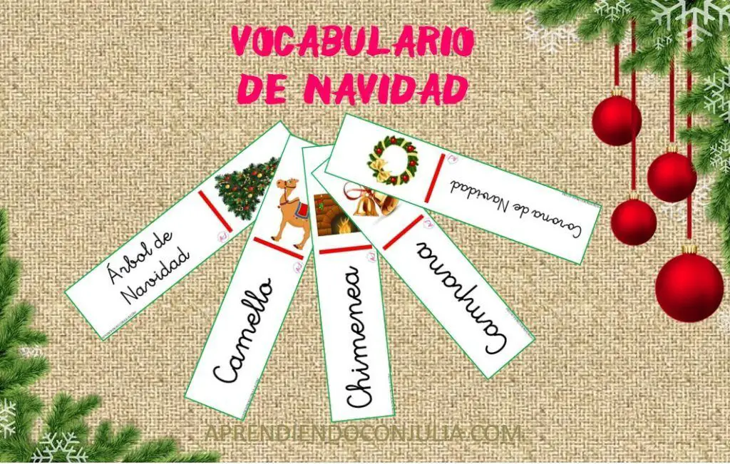Vocabulario de Navidad en español para imprimir