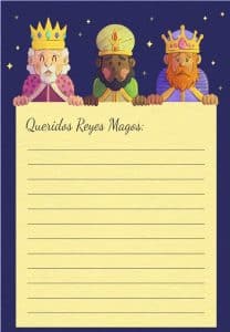 CARTAS A LOS REYES MAGOS PARA IMPRIMIR