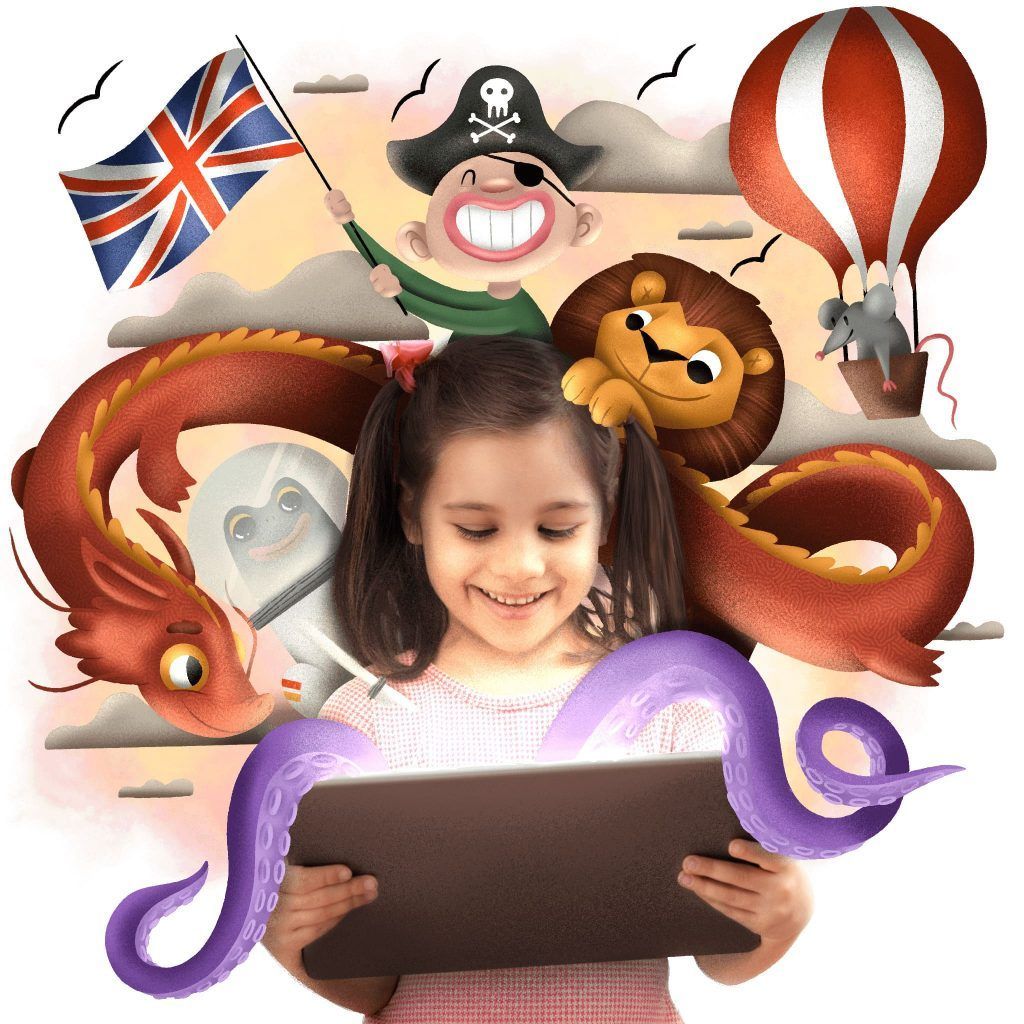 Academia de inglés digital para niños online Nominis
