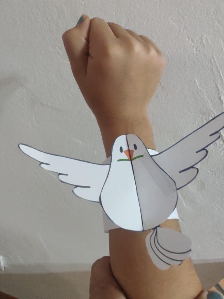 Zanahoria Bailarín el último Pulsera de la paloma de la paz para imprimir - Aprendiendo con Julia
