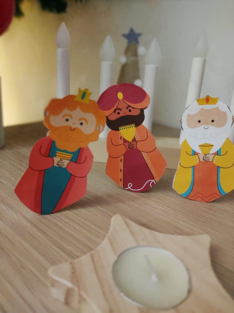 Figuras de los Reyes Magos para imprimir
