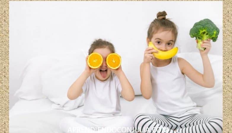 niños vitaminas y alimentación saludable