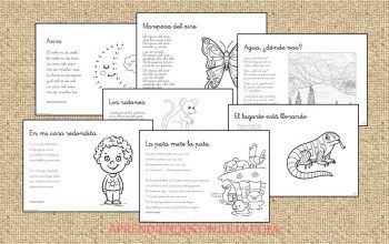 poesias para imprimir para niños colorear