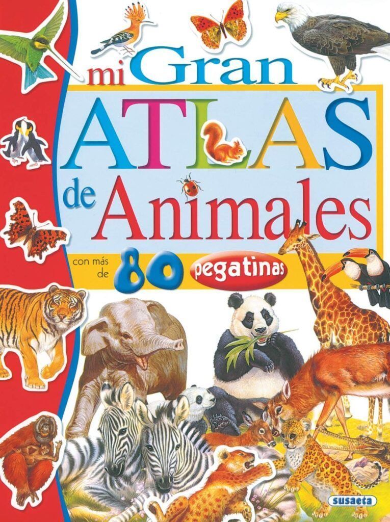 atlas animales con pegatinas