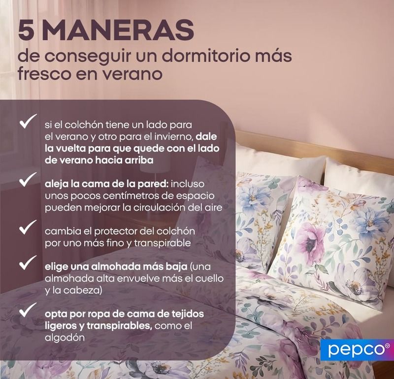 ideas para tener un dormitorio más fresquito en verano