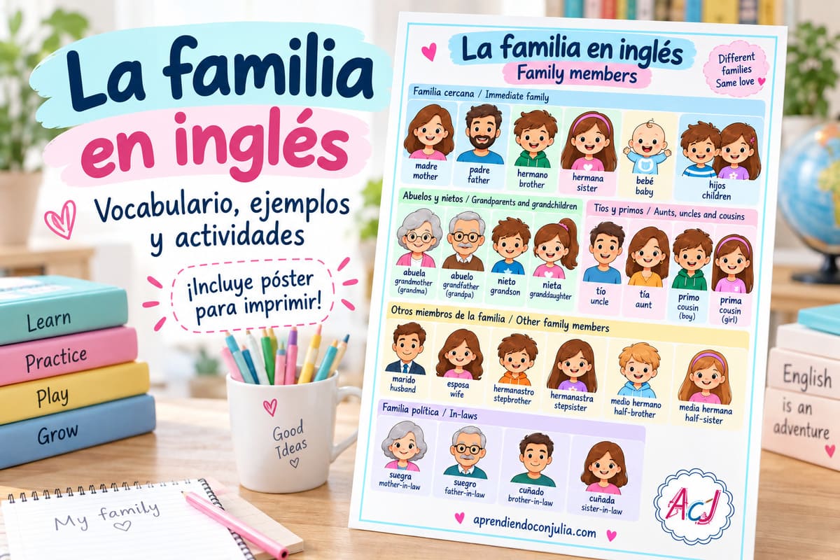 la familia en ingles para imprimir