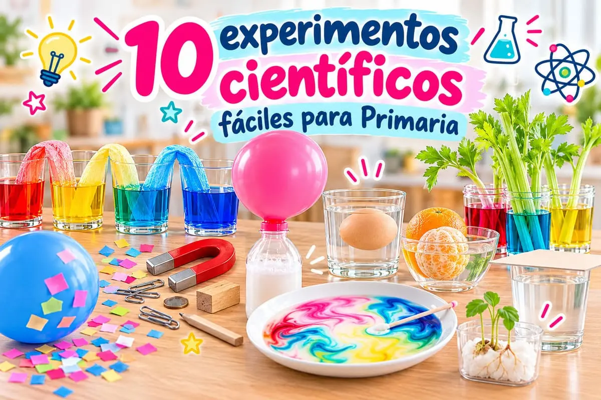10 experimentos científicos fáciles para niños de Primaria