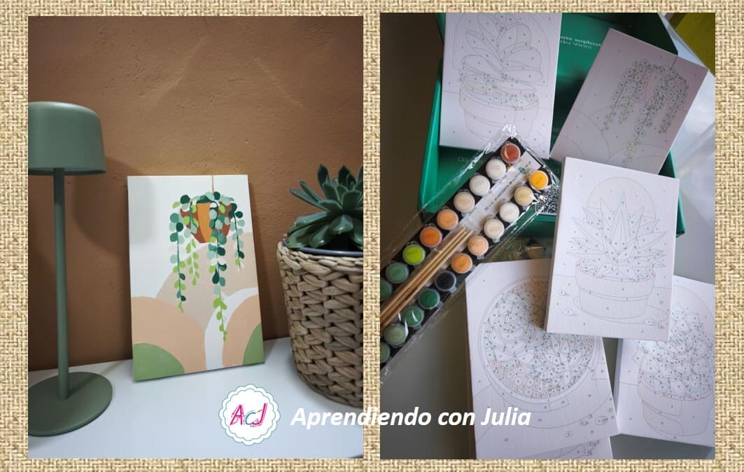 CUADROS PINTAR POR NÚMEROS SUCULENTAS FACILES